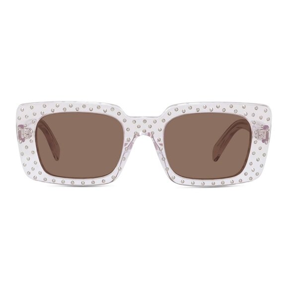 NEW CELINE WOMEN SUNGLASSES, CELINE PINK CLEAR SUNGLASSES CELINE - Picture 2 of 3